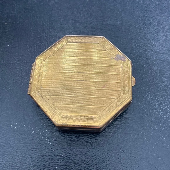 Vintage 1920/30s Gold Compact w Mirror & rouge. Richard Hudnut. MOIRET Paris. - Picture 5 of 7